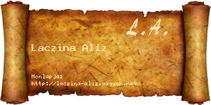 Laczina Aliz névjegykártya