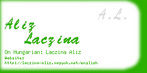 aliz laczina business card